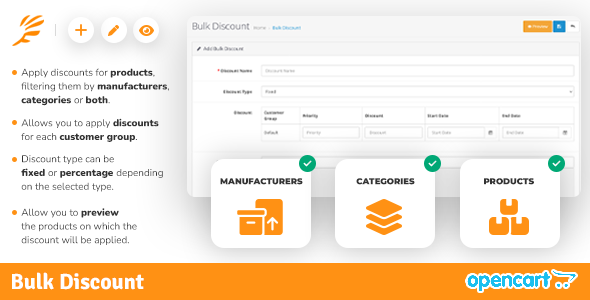 OpenCart 3 Bulk Discount