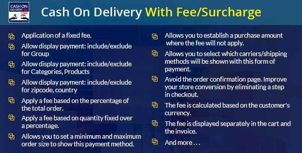 Prestahop Cash On Delivery With Fee/Surcharge - Super COD Payment Module