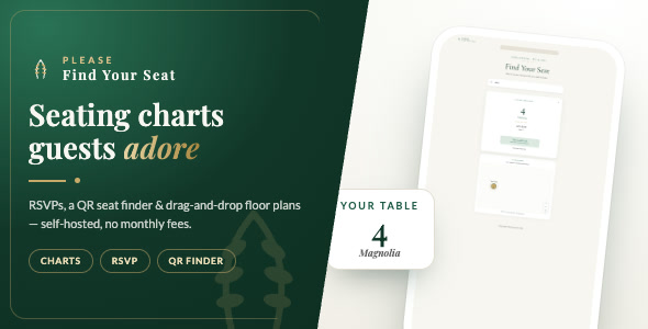 Please Find Your Seat — Event Seating Chart, RSVP & QR Seat Finder (Laravel SaaS)