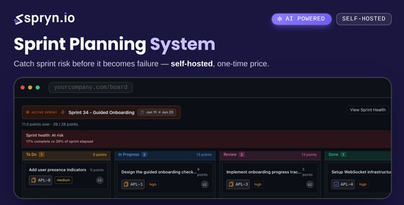 Spryn - Self-Hosted Sprint Planning Software (Jira Alternative)