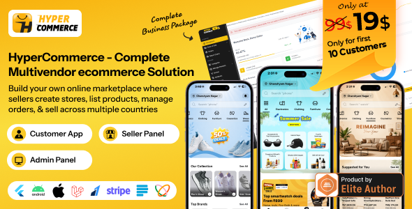 HyperCommerce - Multivendor eCommerce Marketplace - Flutter Apps & Laravel Admin Panel