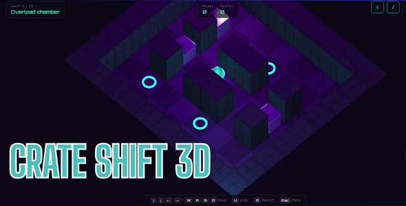 Crate Shift 3D | HTML5 Puzzle Game