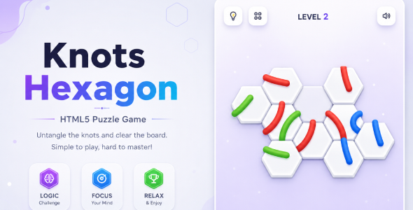 Knots | HTML5 Game – Hexagon Brain Challenge