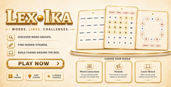 Lexika Word Puzzle | HTML5 Game