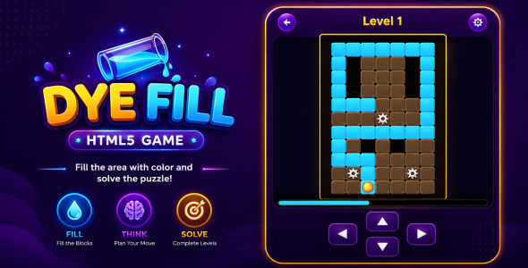 DyeMaze | HTML5 Maze Fill Puzzle Game